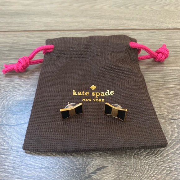 kate spade Jewelry - ⬇️ Kate Spade Black Bow Tie Stud Earrings